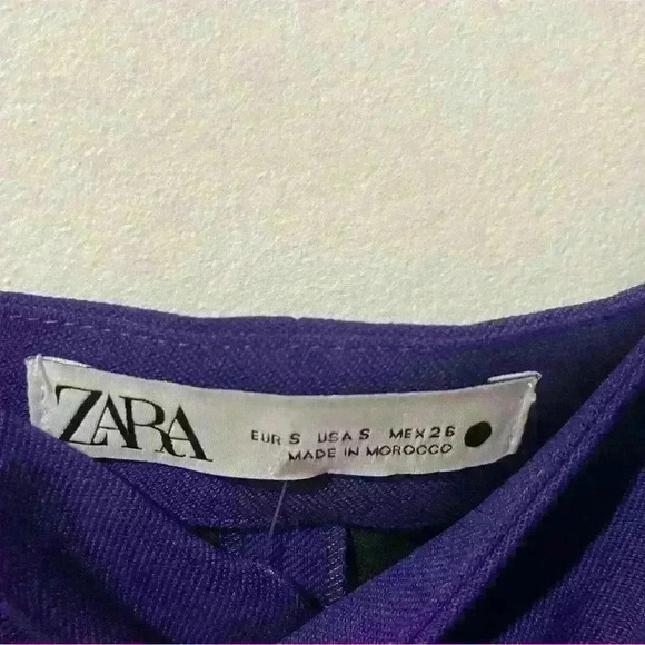 Zara purple long sleeve open back crop top size S - Picture 9 of 11